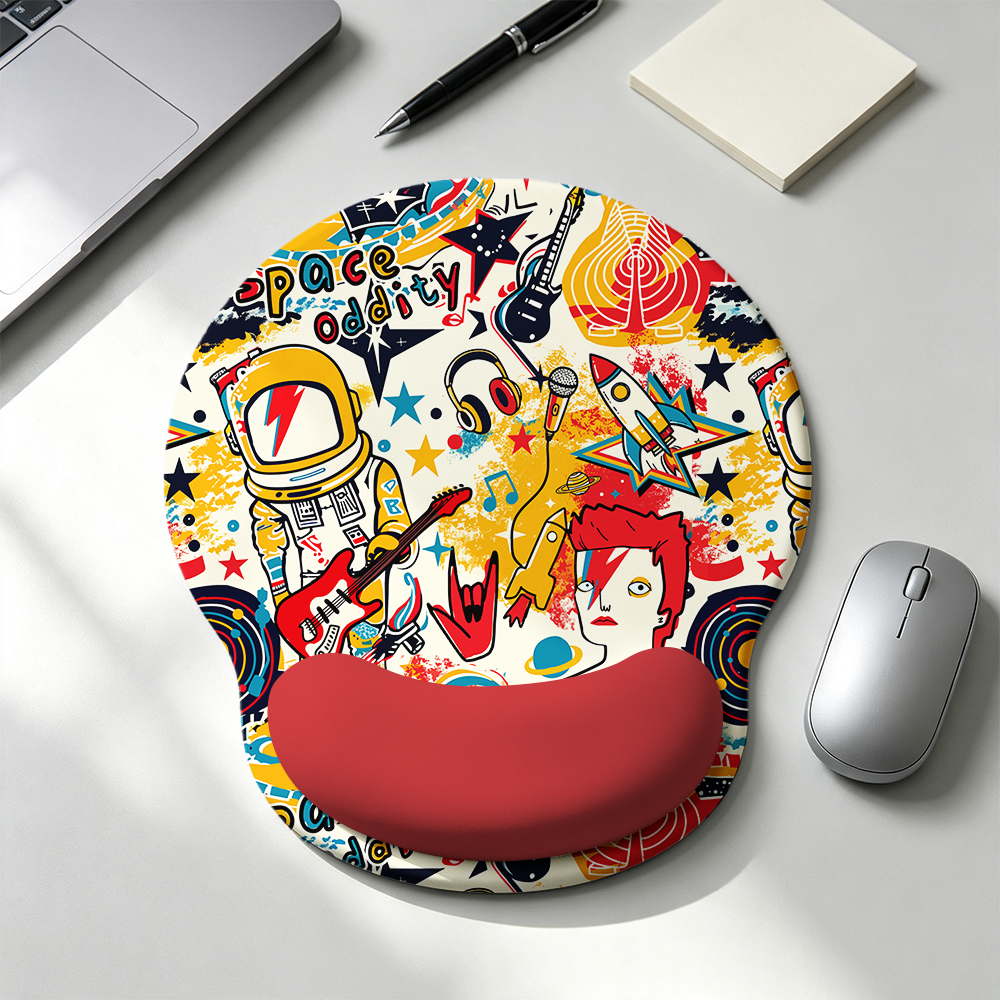 Space Oddity Geek Ergonomic Mouse Pad