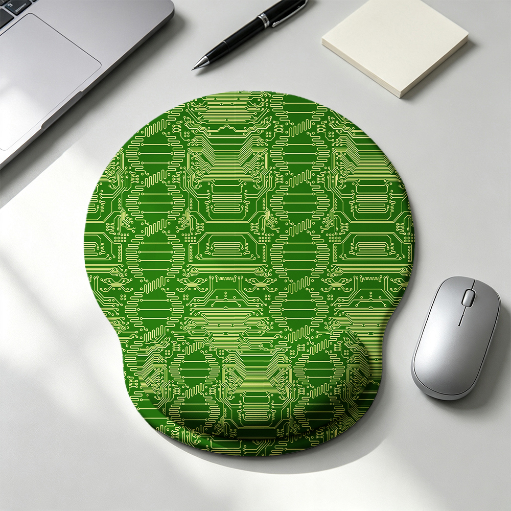 Circuit Matrix Green Geek Ergonomic Mouse Pad