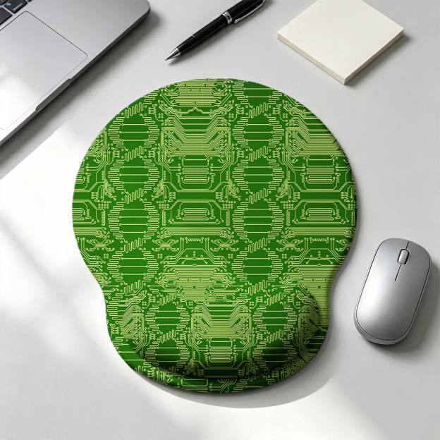 Circuit Matrix Green Geek Ergonomic Mouse Pad