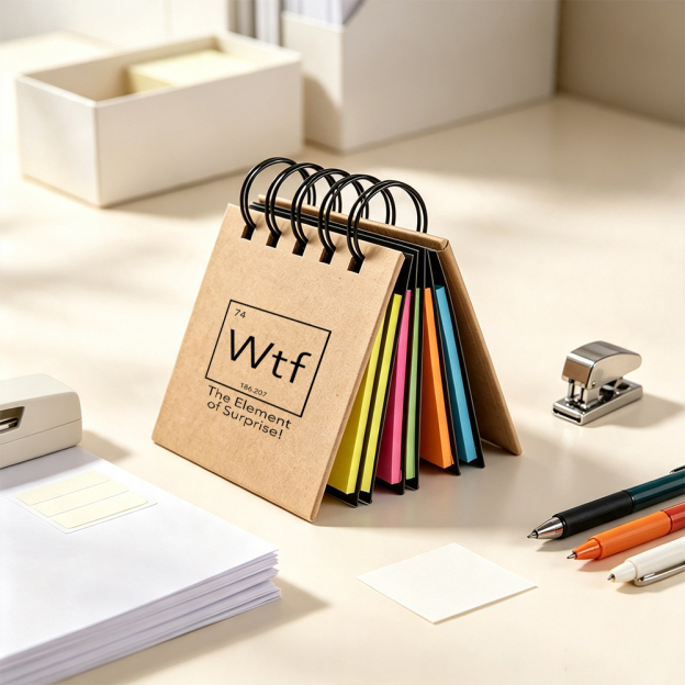 Wtf The Element Of Surprise Funny Science Geek Desktop Sticky Note Set