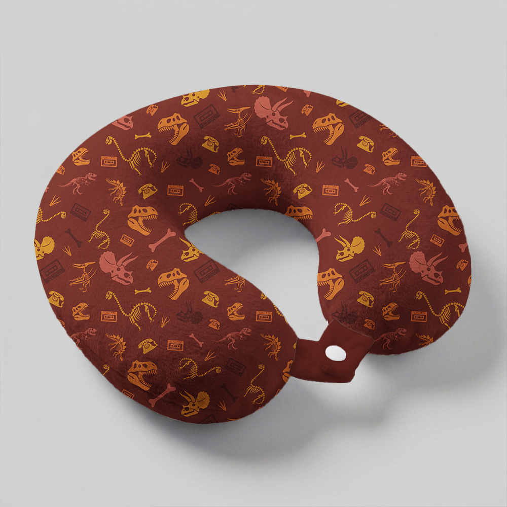Dinosaur Fossil Geek U-Shaped Travel Pillow