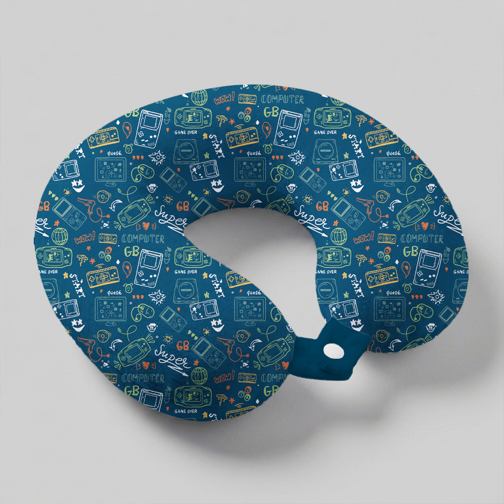 Game Boy Geek U-Shaped Travel Pillow