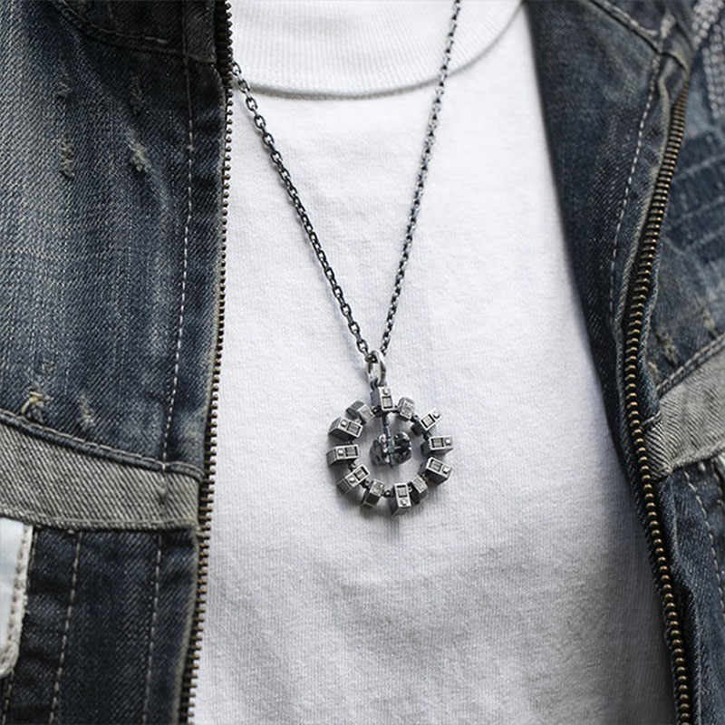 ISS-Inspired Outer Space Geek Sculptural Necklace