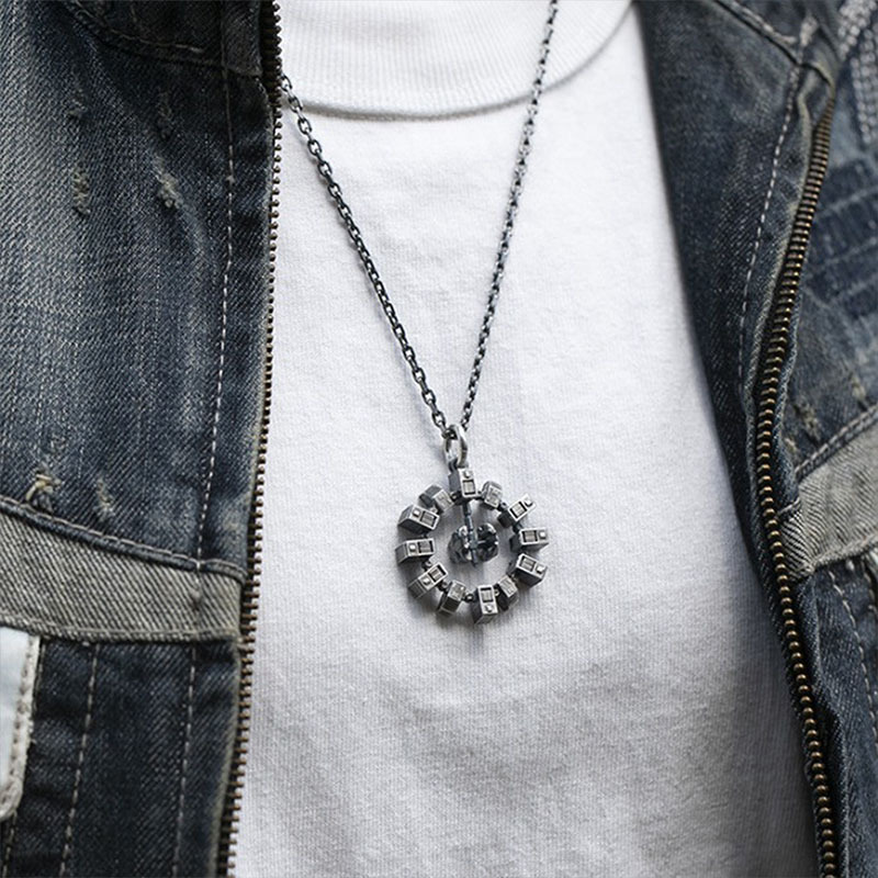 ISS-Inspired Outer Space Geek Sculptural Necklace