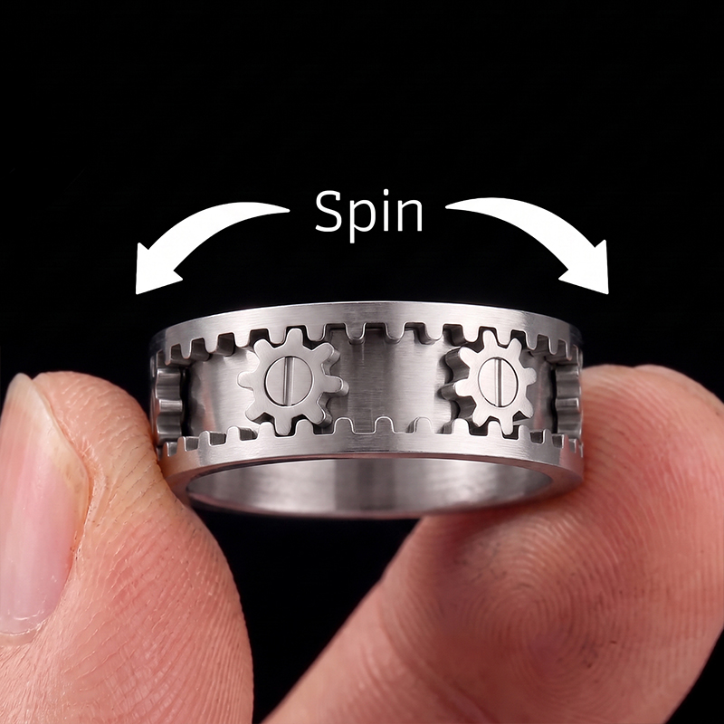 Mechanical Gear Geek Stainless Steel Ring