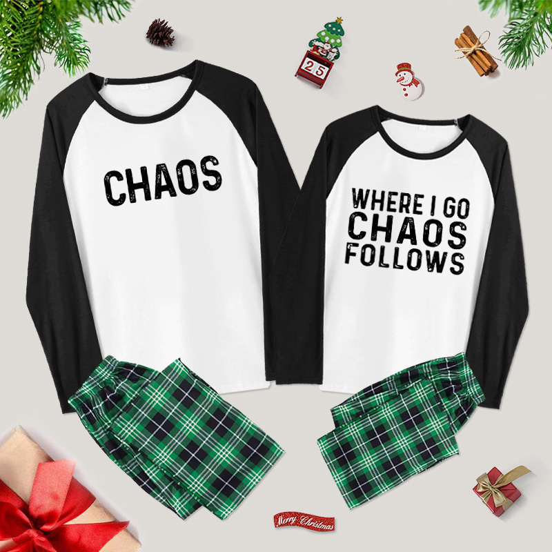 Holiday Chaos Plaid Collection Couple Pajama Sets