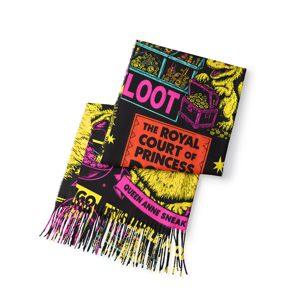Neon Dungeon Mayhem Geek Soft Fringed Scarf