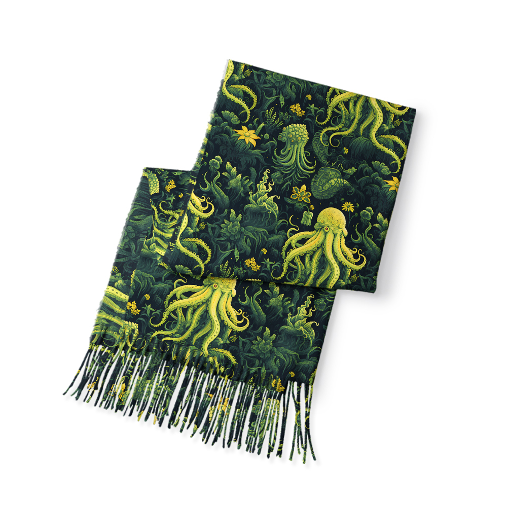 Cthulhu Geek Soft Fringed Scarf