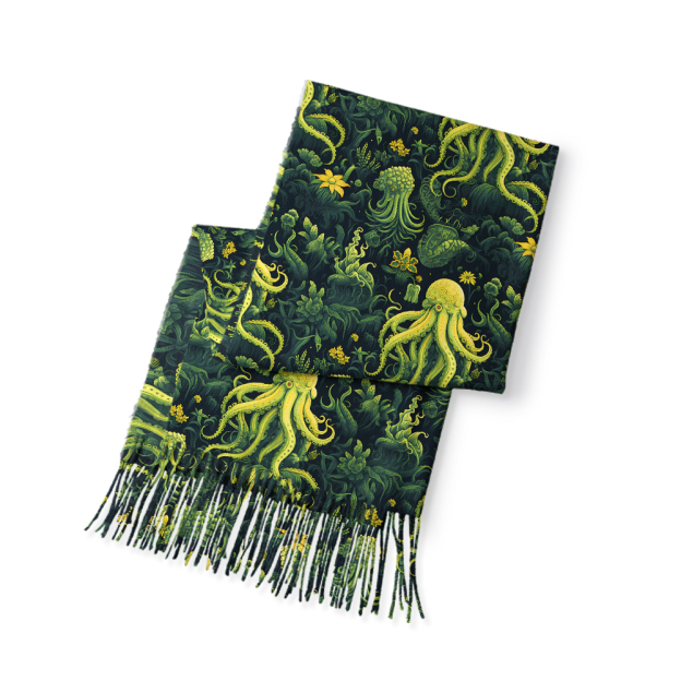 Cthulhu Geek Soft Fringed Scarf