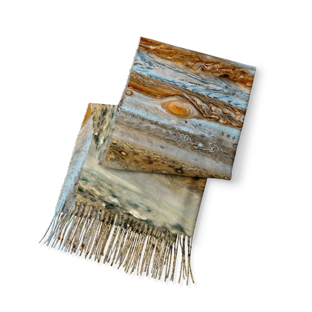 Jupiter Geek Soft Fringed Scarf