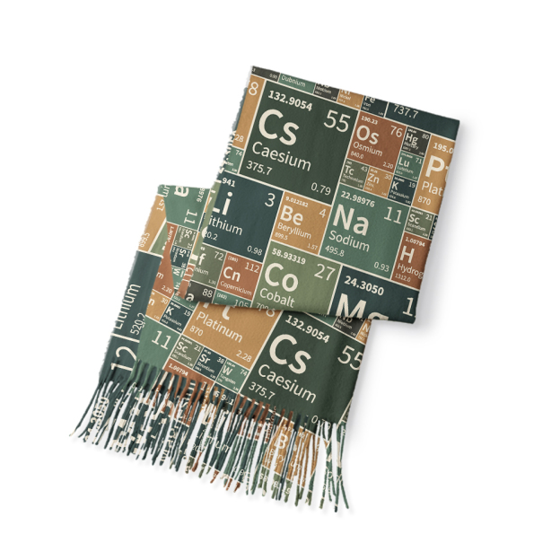 Periodic Chic Geek Soft Fringed Scarf