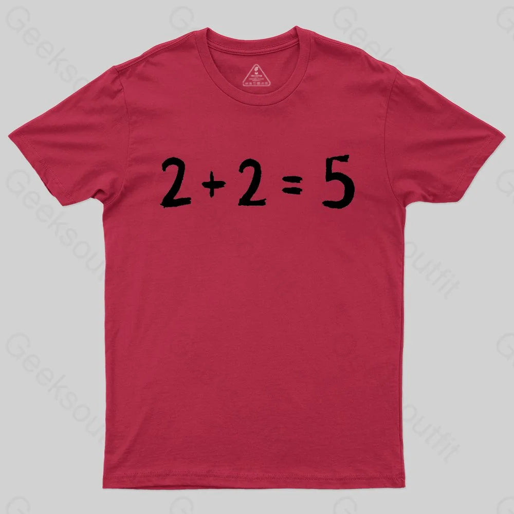 2 + 2 = 5 George Orwell 1984 inspired Classic T-Shirt - Geeksoutfit