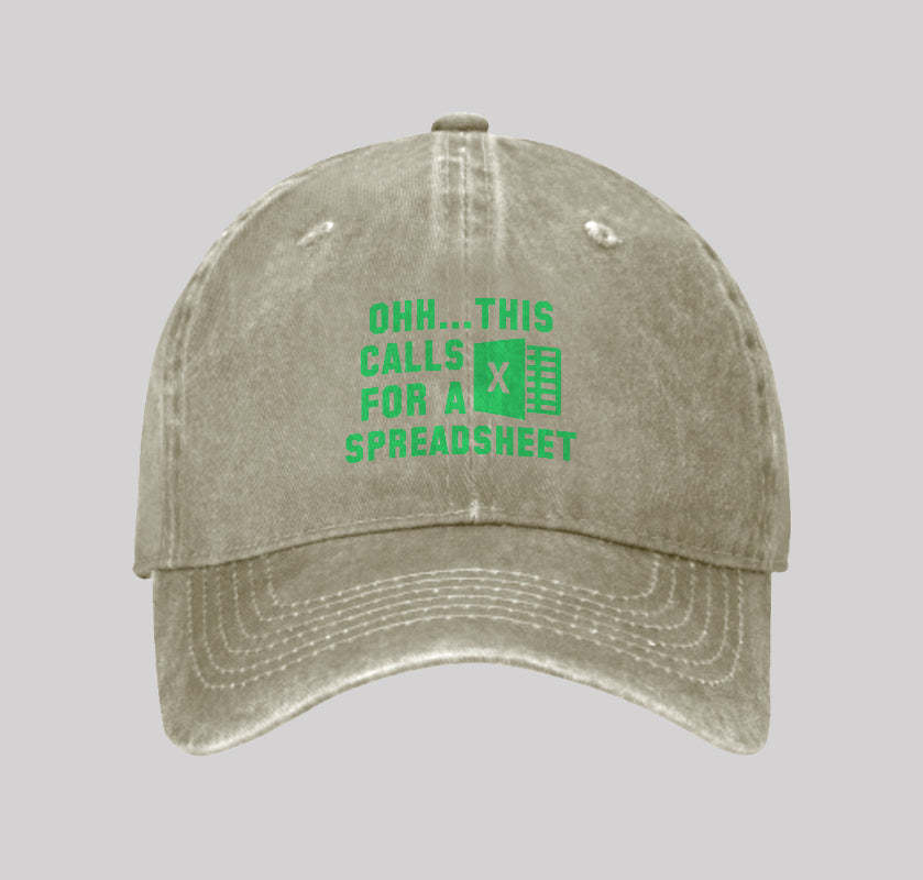 Ohh...This Calls for a Spreadsheet Geek Washed Vintage Baseball Cap