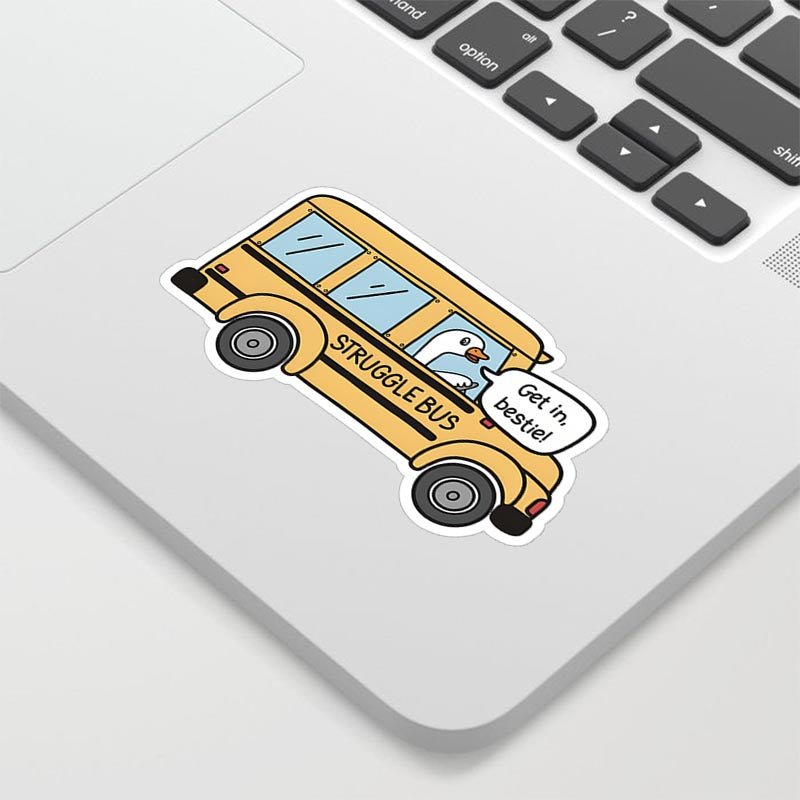 Struggle Bus Geek Sticker