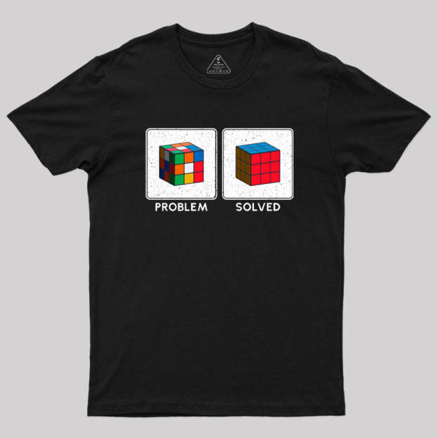 Vintage Colorful Cube Problem Solver T-Shirt