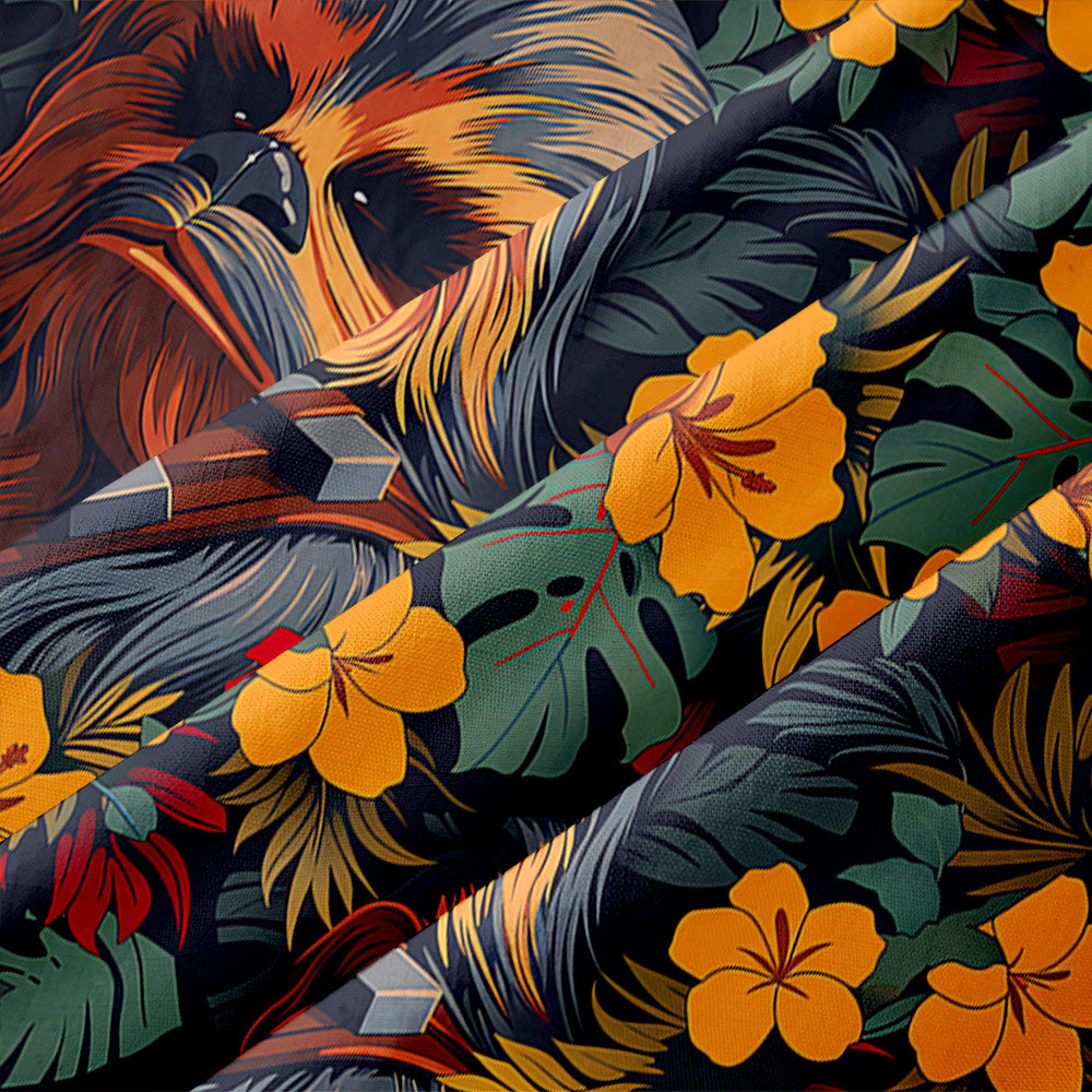 Chewbacca Flowers and Trees From Button Up Pocket Shirt