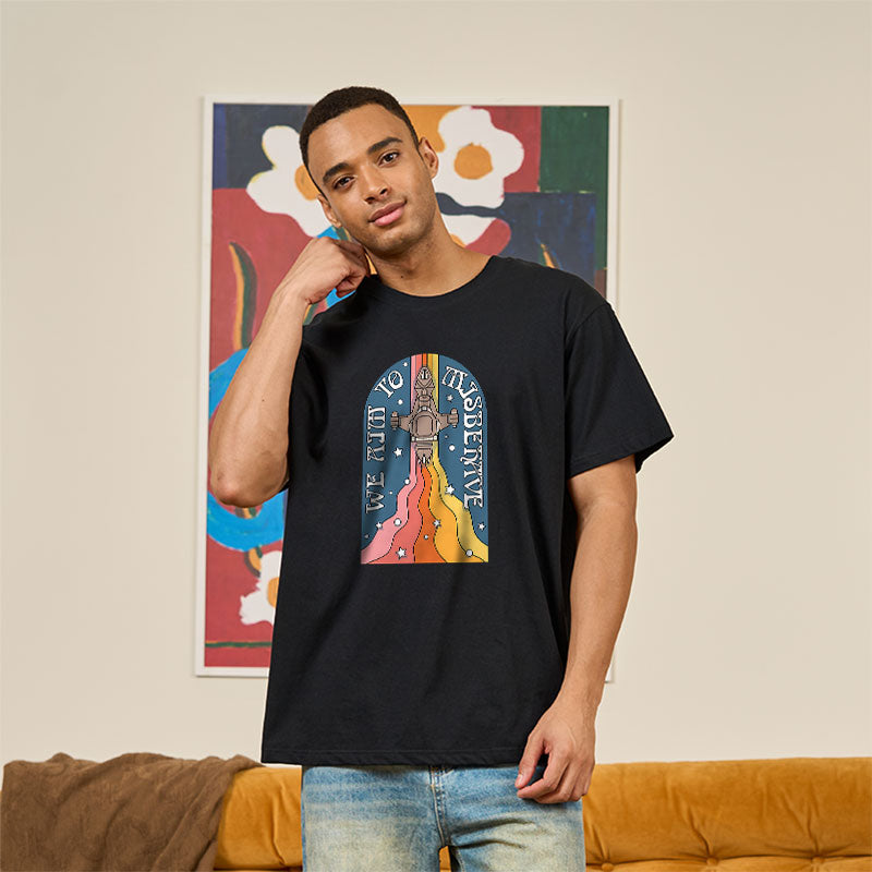 Psychedelic Aim To Misbehave Geek T-Shirt