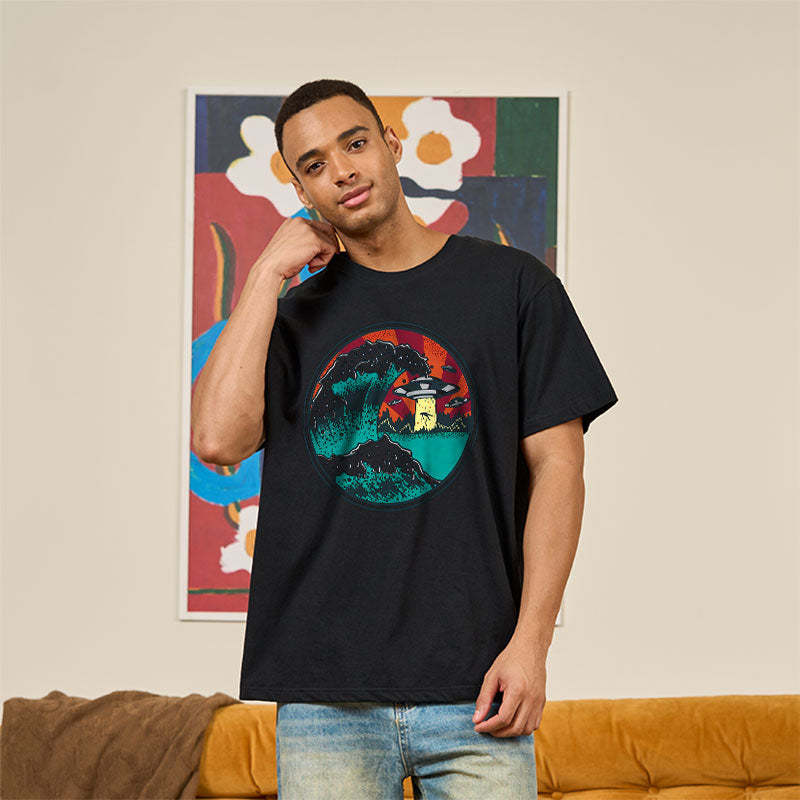 Abduction Of Kanagawa Geek T-Shirt