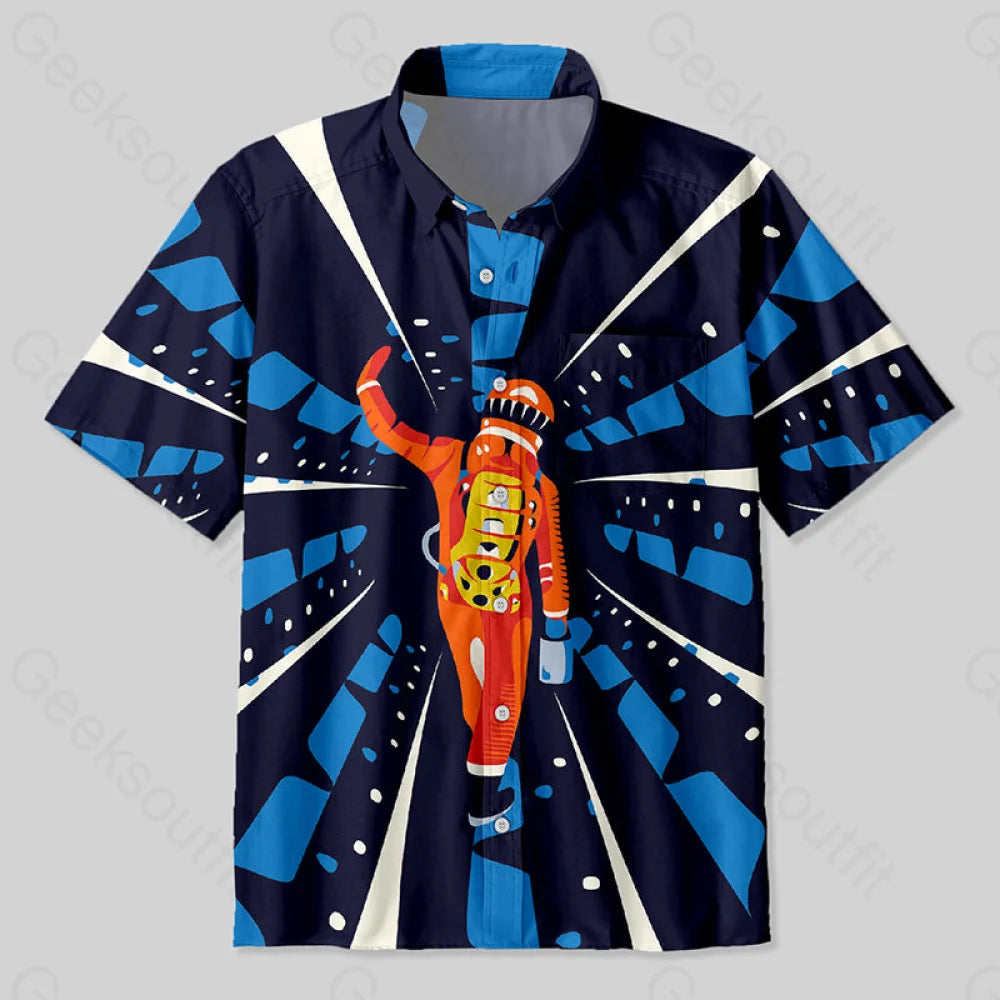 2001: A Space Odyssey Classic Scene Button Up Pocket Shirt Up / S Bus614 Yc
