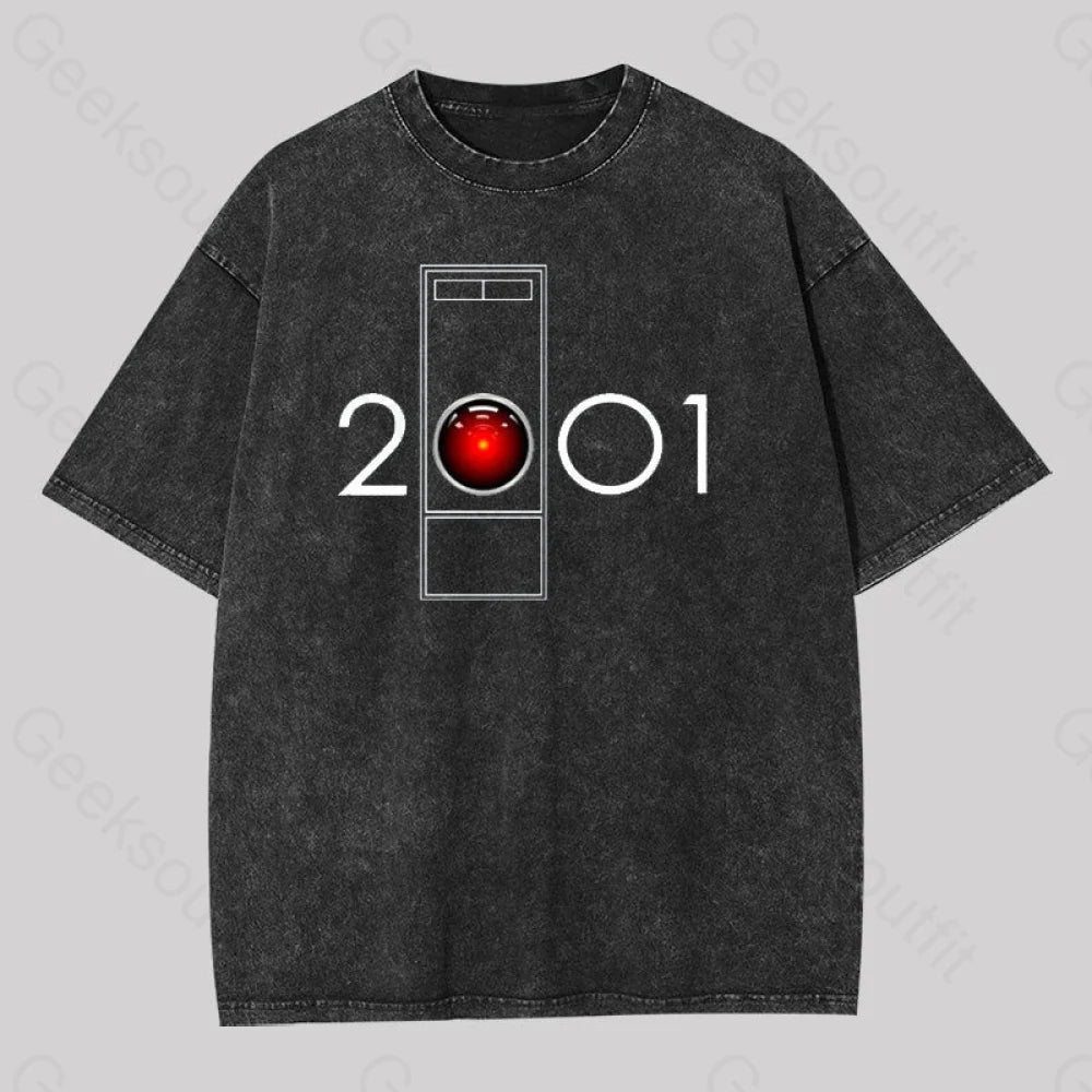 2001 - Hal Washed T-Shirt Black / S