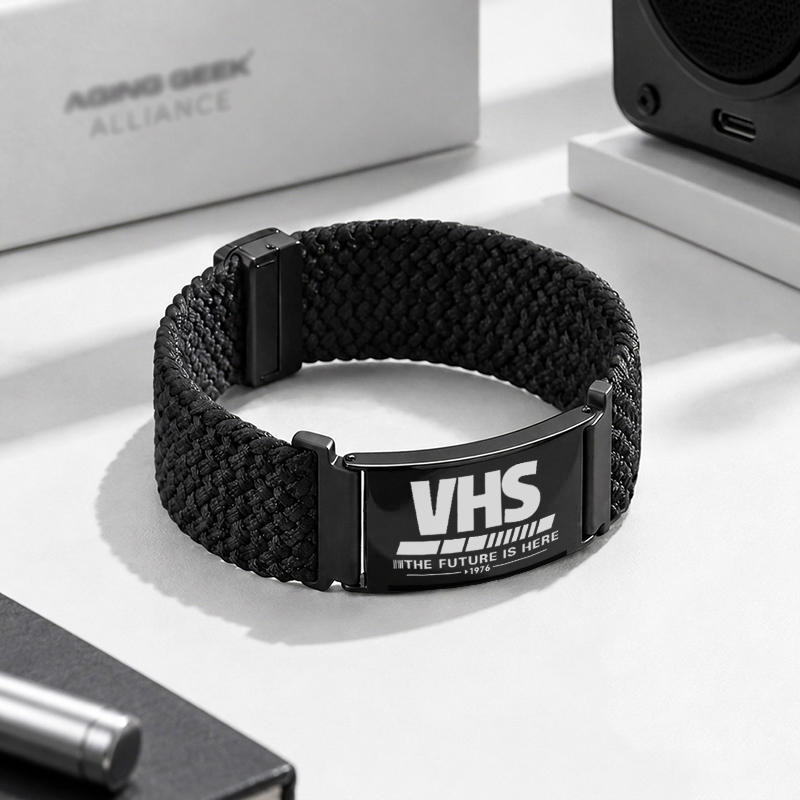VHS The Future Geek Braided Steel Bracelet
