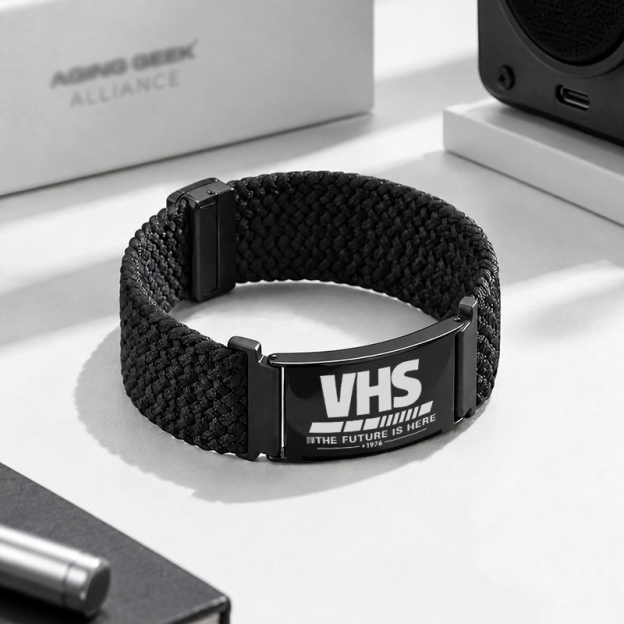 VHS The Future Geek Braided Steel Bracelet