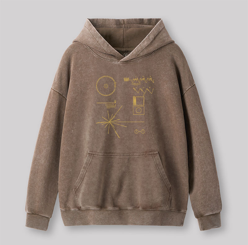 The Voyager Golden Record Washed Hoodie