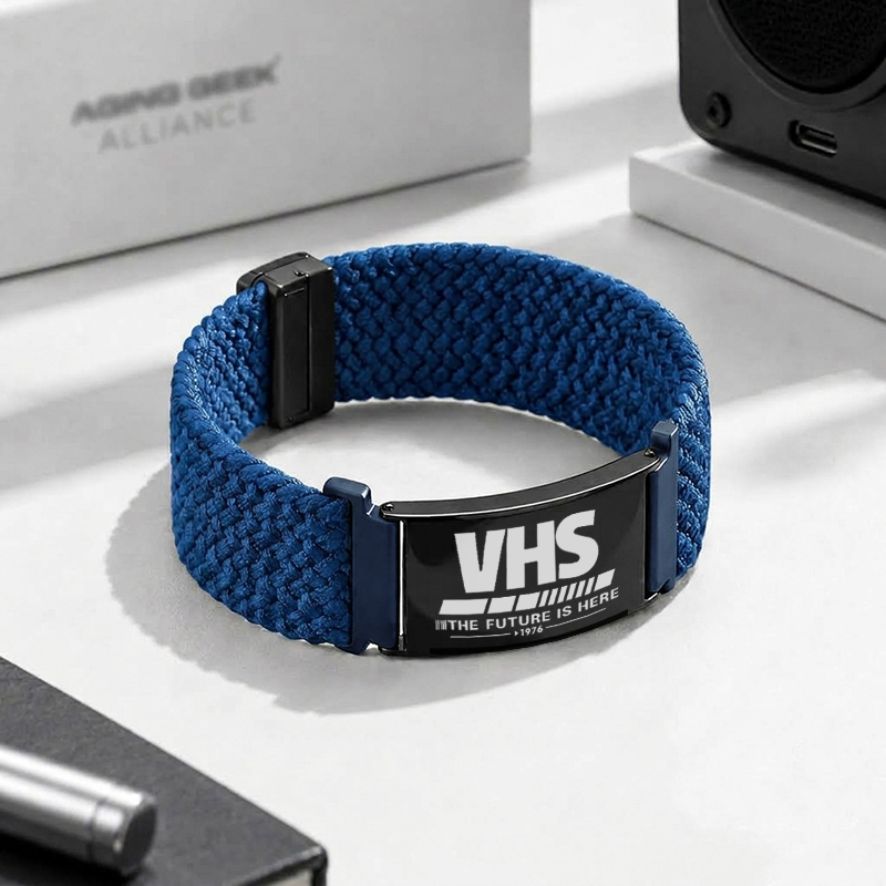 VHS The Future Geek Braided Steel Bracelet