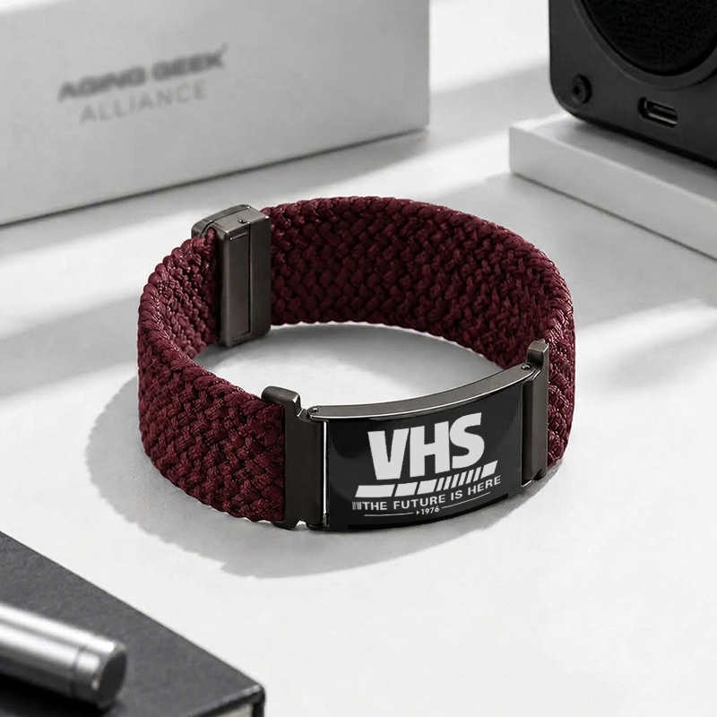 VHS The Future Geek Braided Steel Bracelet