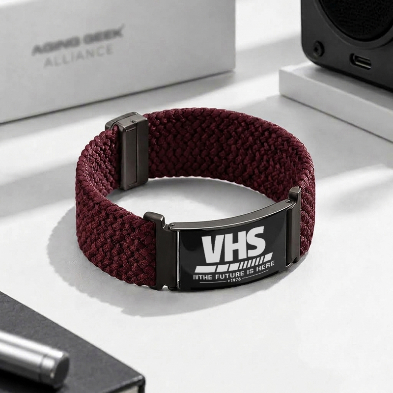 VHS The Future Geek Braided Steel Bracelet