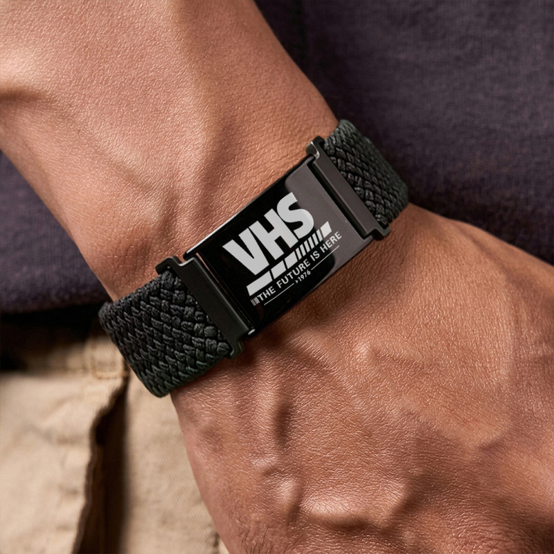 VHS The Future Geek Braided Steel Bracelet