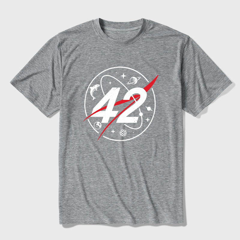 42 Life Universe Everything Ultra Soft Heather Tee