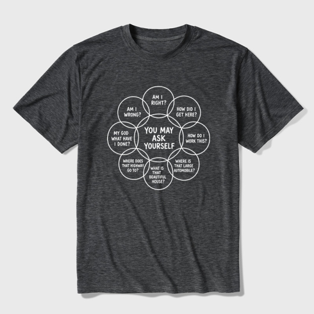 You May Ask Yourself Funny Ultra Soft Heather Tees