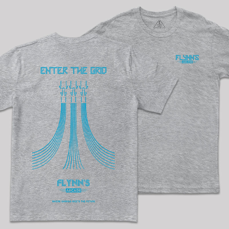 Enter The Grid Front and Back Printing Geek T-Shirt