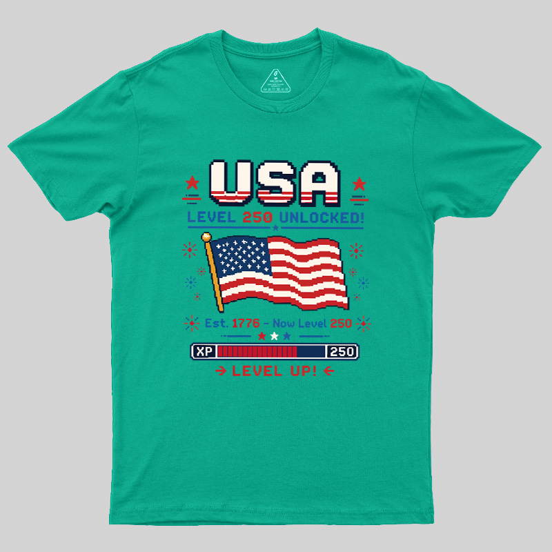 USA Level Up Geek T-Shirt