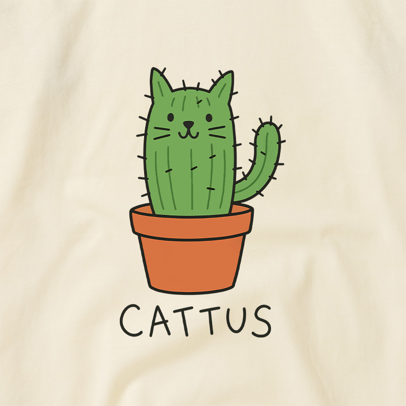 Cattus Prickly Kitten Cactus Geek Retro Raglan T-Shirt