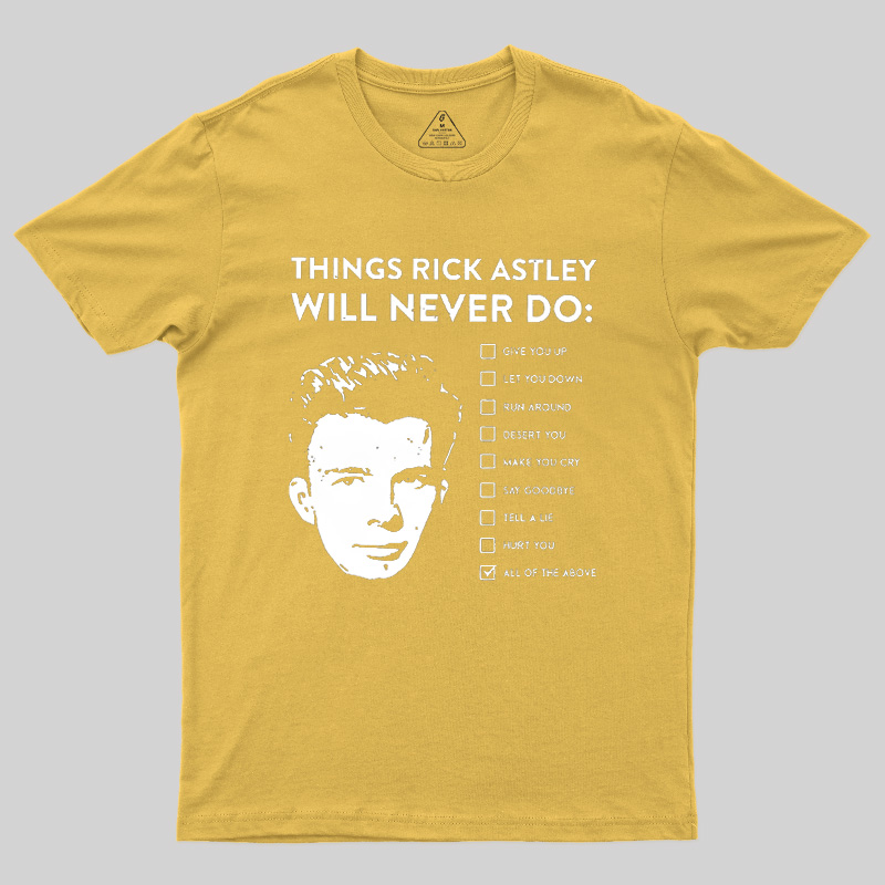 Classic Pop Commitment Checklist Geek T-Shirt