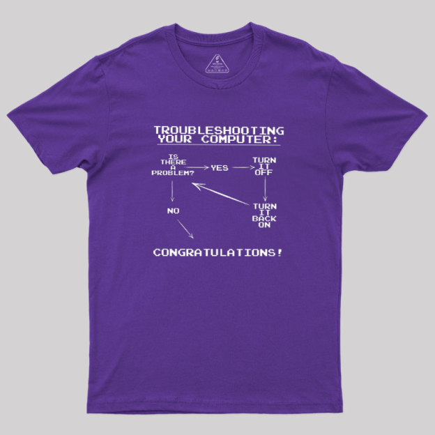 Troubleshooting Your Computer Geek T-Shirt