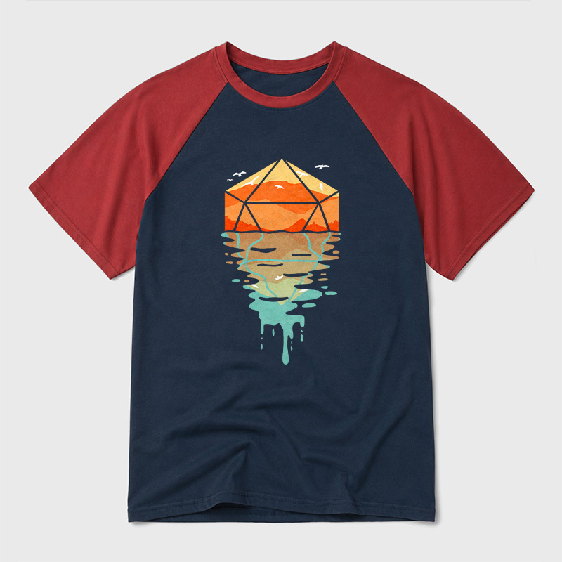 DnD Dungeons & Dragons Geek Retro Raglan T-Shirt