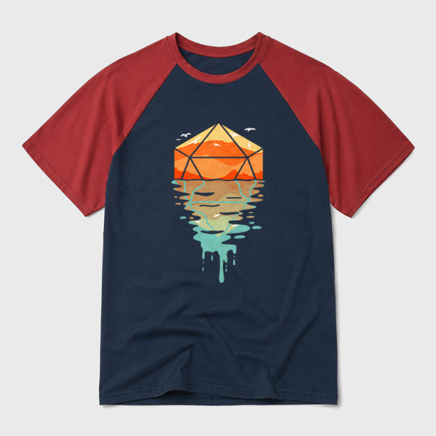 DnD Dungeons & Dragons Geek Retro Raglan T-Shirt