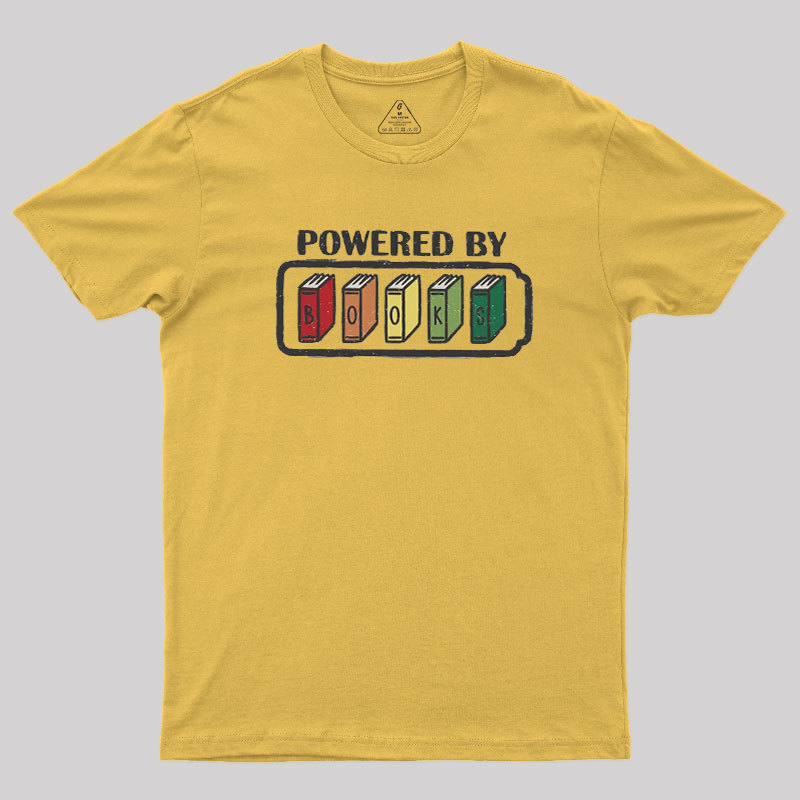 Powered by Books Geek T-Shirt