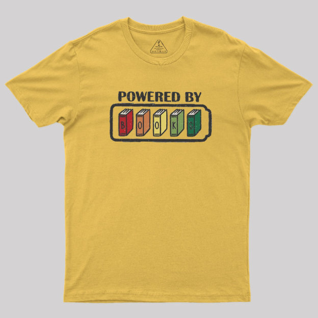 Powered by Books Geek T-Shirt