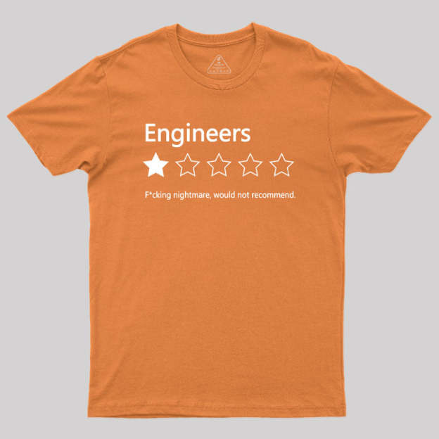 Engineers Would not Recommend Geek T-Shirt
