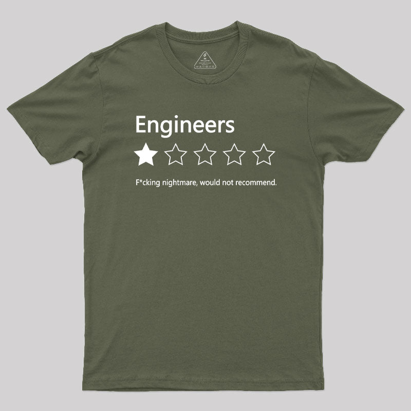 Engineers Would not Recommend Geek T-Shirt