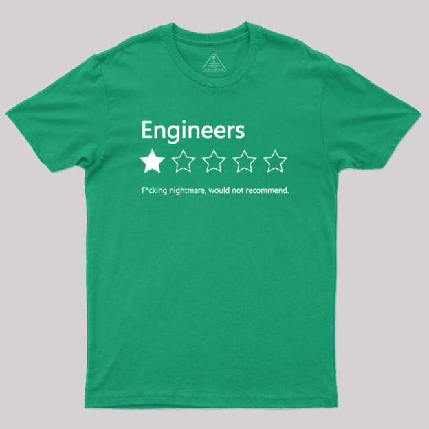 Engineers Would not Recommend Geek T-Shirt