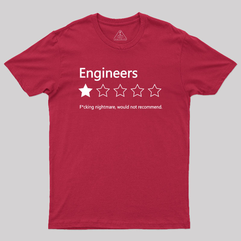 Engineers Would not Recommend Geek T-Shirt
