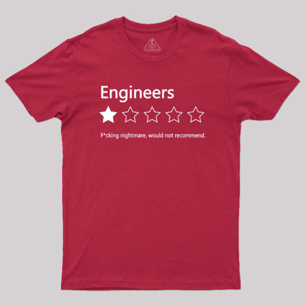 Engineers Would not Recommend Geek T-Shirt