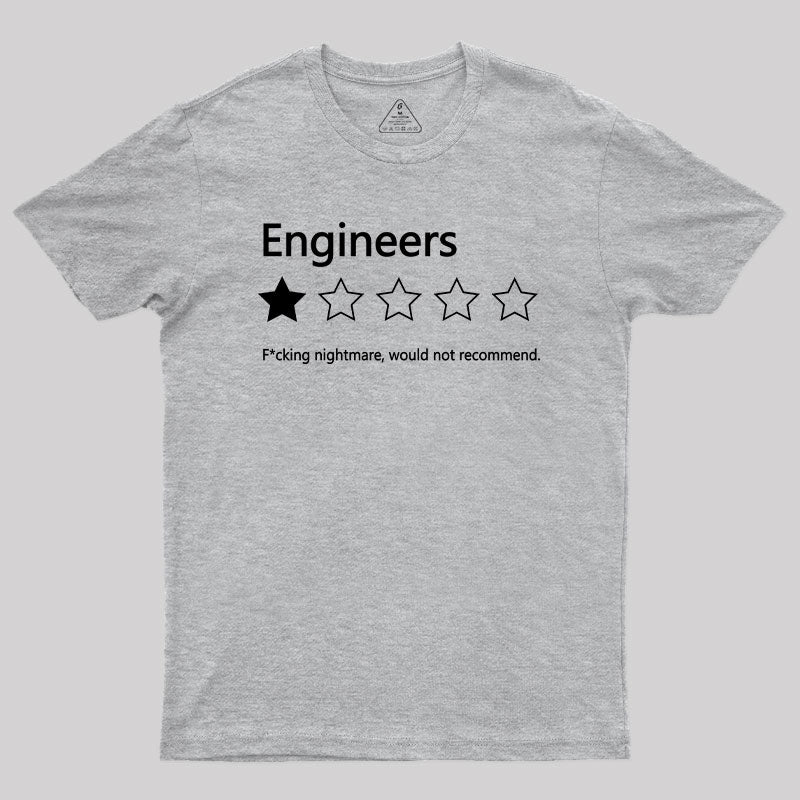 Engineers Would not Recommend Geek T-Shirt
