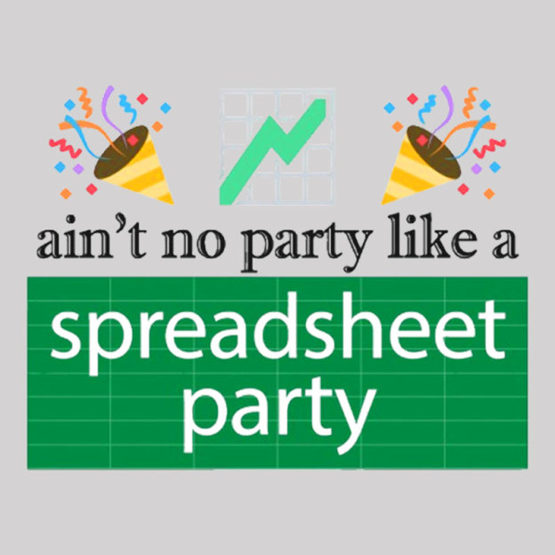 Funny Excel Spreadsheet Party Geek T-Shirt