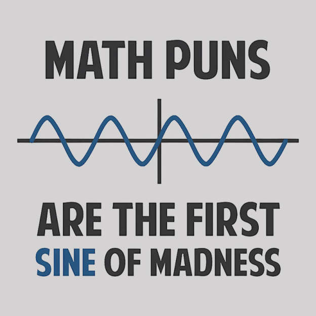 Math Puns First Sine Of Madness Geek T-Shirt